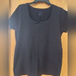 White House Black Market Fitted Black Short Sleeve Tee